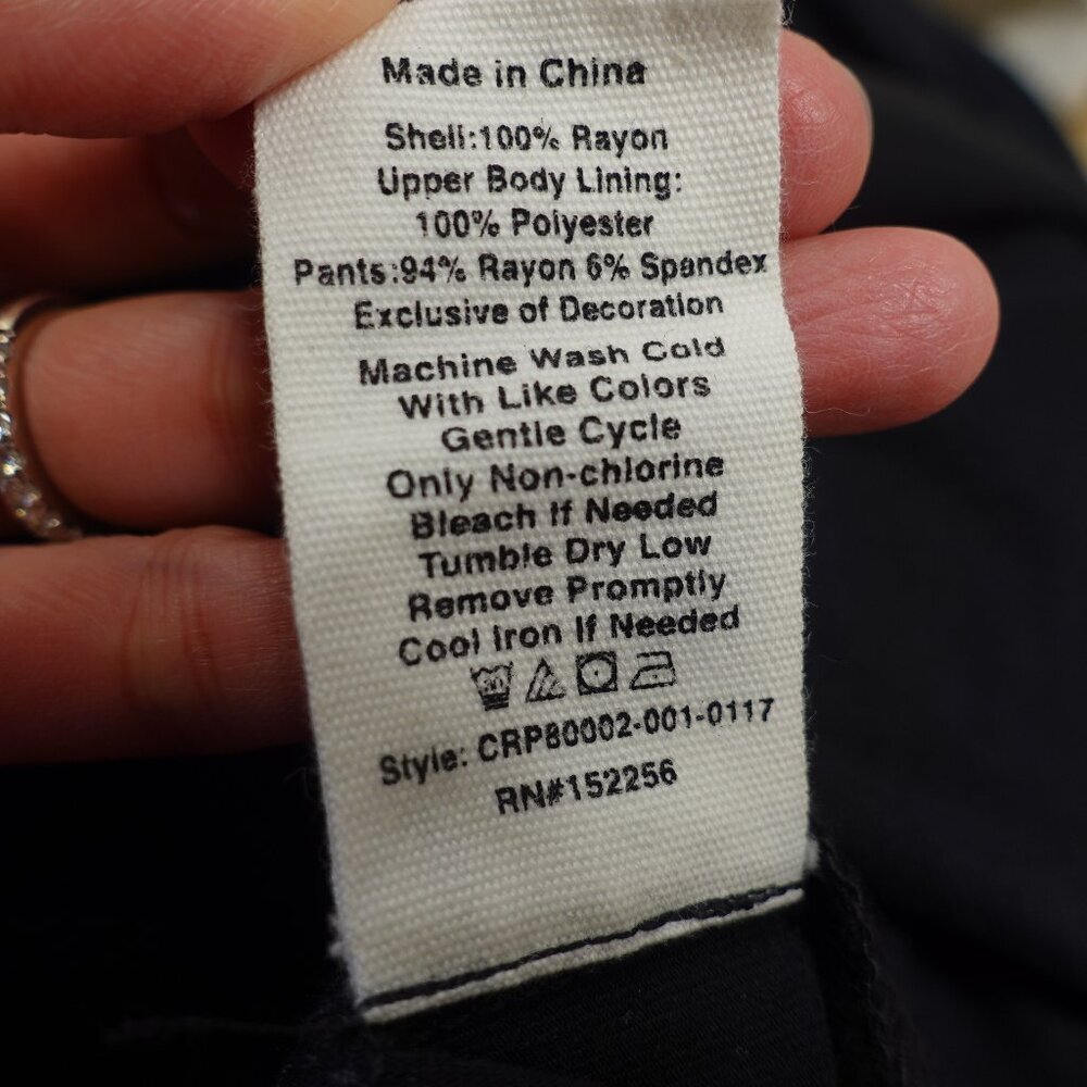 Avec Les Filles Skirt Over Pants Jumpsuit Strapless in Black Women's size 2 NWT - Picture 11 of 12